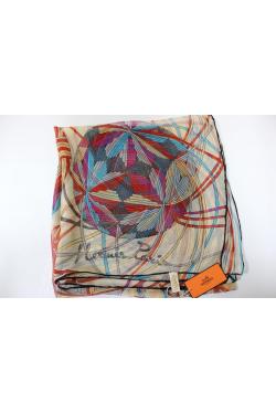 Silk scarf Hermes (size 140 * 140 cm)