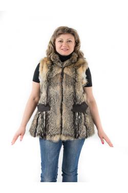 Жилет из меха койота. Арт. 139004