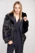 Bomber jacket rabbit fur