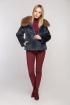 Groundhog jacket with marten collar. Art. 236002. Size 48 (L).