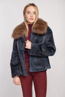 Groundhog jacket with marten collar. Art. 236002. Size 48 (L).