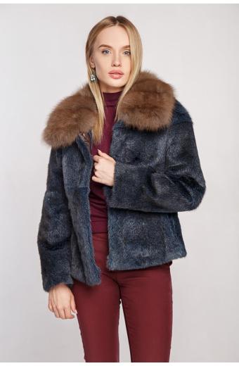 Groundhog jacket with marten collar. Art. 236002. Size 48 (L).