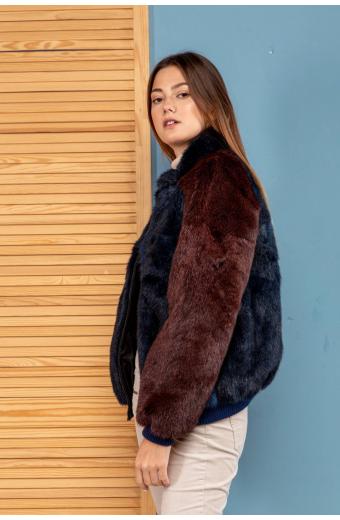 Куртка-бомбер из меха сурка. Арт. 236009. Размер 42 (S).
