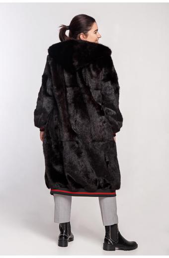 Пальто-бомбер из сурка. Арт. 326003. Размер 52 (XL).